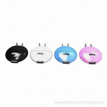 USB Charger Compatible with Mobile and Other Digital Device, 1A Charging Rate
